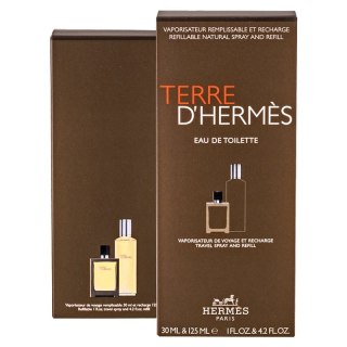 Terre D'Hermes zestaw woda toaletowa refillable spray 30ml + woda toaletowa refill 125ml