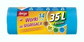 AGD AMIGO 8367 Worki na śm.do segreg.35l/14szt uszy niebieskie/24