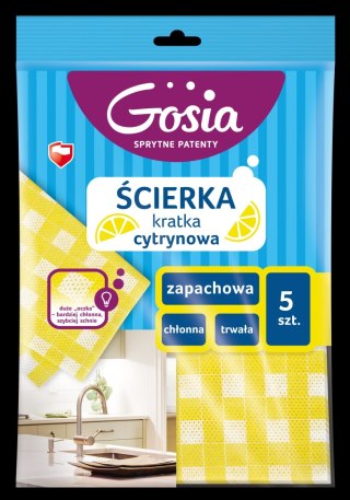 AGD GOSIA 8022 Ścierka cytrynowa kratka 350x480 a 5szt./20