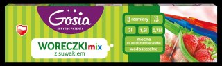 AGD GOSIA 8546 Woreczki z suwakiem a 12szt.MIX /15 7668