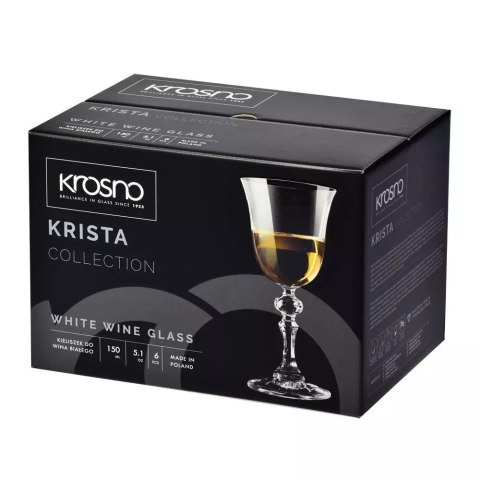 AGD Krosno - 6030 Kpl.6 kiel.155ml.KRISTA w.białe