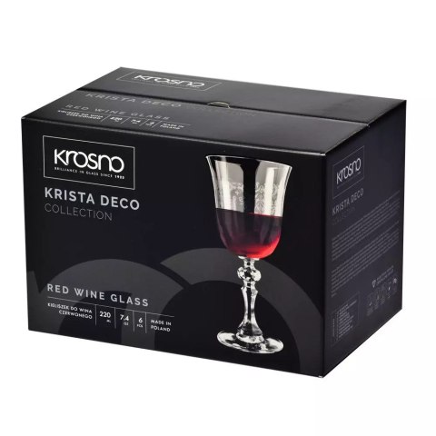 AGD Krosno - 6030 Kpl.6 kiel.220g wino cz. KRISTA deco