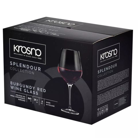 AGD Krosno - 8187 Kpl.6 kiel.860ml.burgund SPLENDOUR