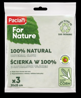 AGD Paclan 50038 FN Ścierka z włók.nat.30x25 kpl.3szt wisk/kukur./17 150170