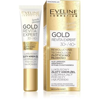 EVELINE Gold Revita Expert 30+/40+ Luksusowy złoty krem-żel ujędrniający pod oczy i na powieki 15 ml