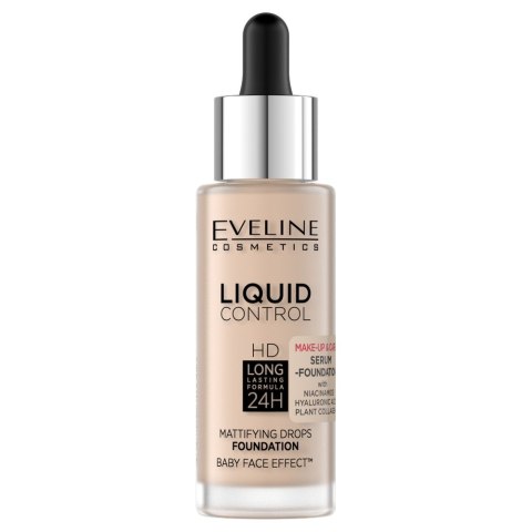 EVELINE Liquid Control HD Podkład do twarzy nr 002 Soft Porcelain 32 ml