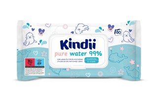 Kindi Pure Water 99% Chusteczki oczyszczające dla niemowląt i dzieci 1op.-60szt