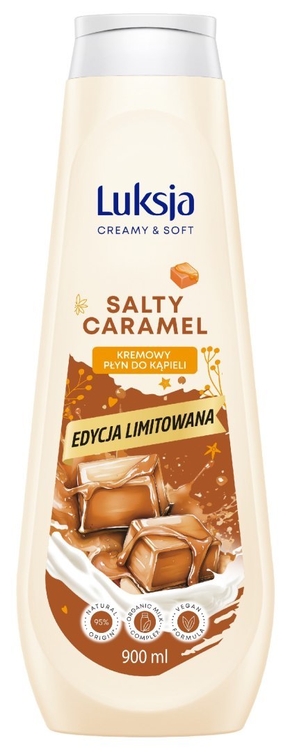 LUKSJA Creamy & Soft Kremowy Płyn do kąpieli - Salty Caramel 900 ml