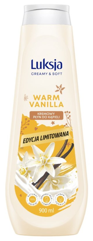 LUKSJA Creamy & Soft Kremowy Płyn do kąpieli - Warm Vanilla 900 ml