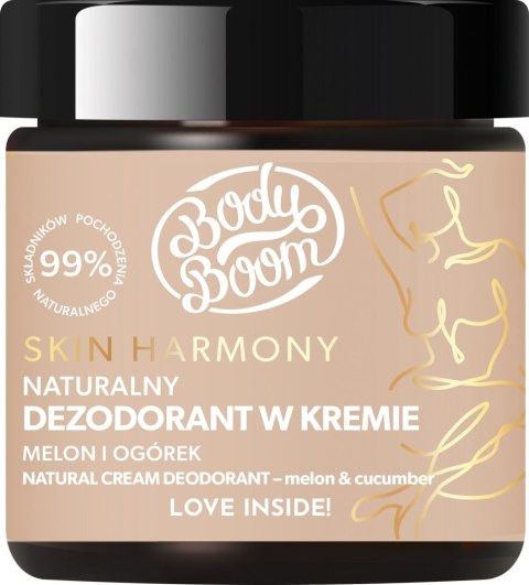 BODY BOOM Skin Harmony Naturalny Dezodorant w kremie - Melon i Ogórek 1szt