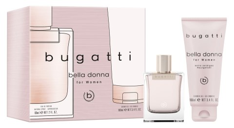 BUGATTI Zestaw prezentowy Bella Donna for Women ( woda perfumowana 60ml+żel pod prysznic 100ml) BUGATTI Zestaw prezentowy Bella Donna for Women ( woda perfumowana 60ml+żel pod prysznic 100ml)