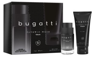 BUGATTI Zestaw prezentowy Dynamic Move Black for Men ( woda toaletowa 100ml+żel pod prysznic 200ml)