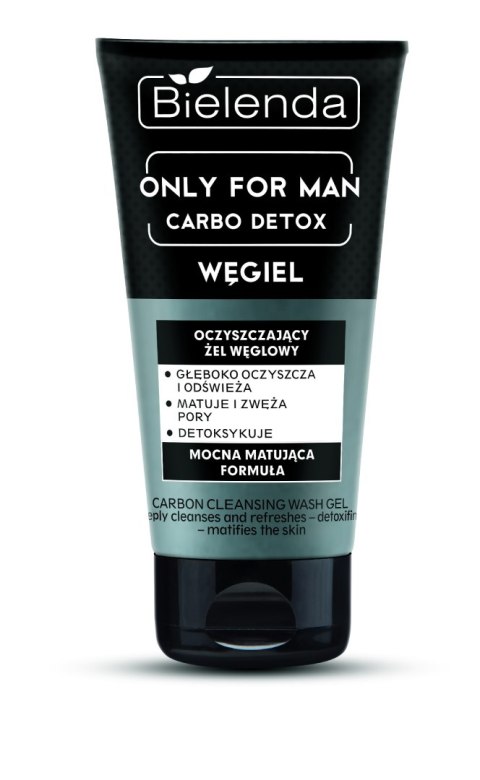 Bielenda Only for Man Carbo Detox Żel oczyszczający do mycia twarzy z węglem 150ml