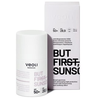 But First Sunscreen lekki krem ochronny przeciw fotostarzeniu o działaniu nawilżająco-łagodzącym SPF50+ 50ml