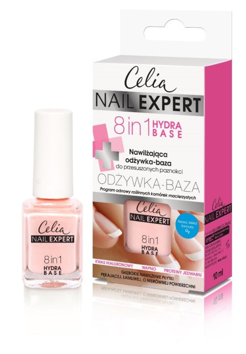 Celia Nail Expert Nawilżająca odżywka-baza do paznokci 8w1 10ml