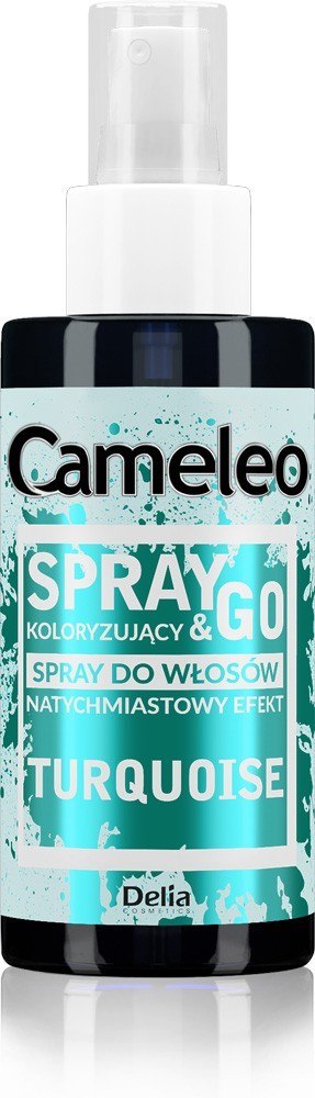 DELIA COSMETICS CAMELEO Spray & Go Turkusowy spray koloryzujący do włosów 150ml