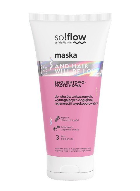 SO!FLOW Emolientowo-proteinowa maska do włosów zniszczonych, wymagających regeneracji 200 ml