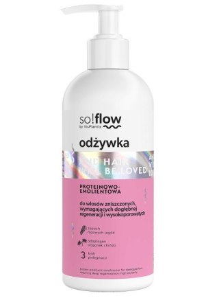 SO!FLOW Proteinowo-emolientowa odżywka do włosów zniszczonych, wymagających regeneracji 300 ml