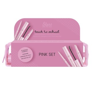 Back To School zestaw do makijażu z mini kosmetyczką 01 Pink