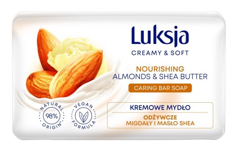Luksja Creamy & Soft Odżywcze Kremowe Mydło w kostce Migdały & Masło Shea 90g Luksja Creamy & Soft Odżywcze Kremowe Mydło w kostce Migdały & Masło Shea 90g