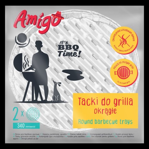AGD AMIGO 3367 Tacki do grilla 2szt.okr./20 AGD AMIGO 3367 Tacki do grilla 2szt.okr./20