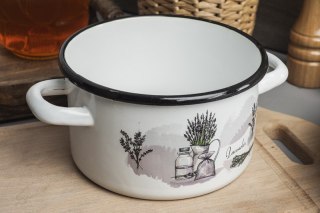 AGD EloPol - Garnek śred.LAVENDA 16 biały 1,9l