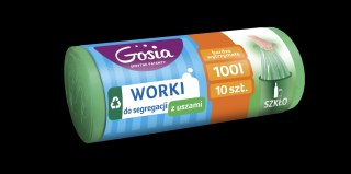 AGD GOSIA 9406 Worki do segreg.100l.10szt.zielone