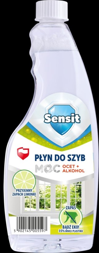 AGD SENSIT 5597 Zapas płynu do szyb 500ml.limonka (ocet+alk)/12 7144