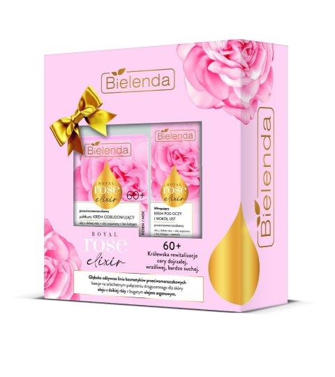 BIELENDA Zestaw prezentowy Royal Rose Elixir 60+ Krem na dzień i noc 50ml+Krem pod oczy 15ml