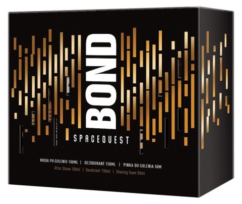 BOND Spacequest Zestaw prezentowy męski - Woda po goleniu 100 ml + Dezodorant 150 ml + Pianka do golenia 50 ml BOND Spacequest Zestaw prezentowy męski - Woda po goleniu 100 ml + Dezodorant 150 ml + Pianka do golenia 50 ml