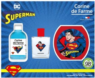 CORINE DE FARME Disney Zestaw prezentowy Superman (woda toaletowa 50ml + Żel pieniący 3w1 300ml + Pudełko na przekąski)