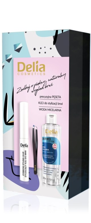 DELIA Zestaw Makeup 1 Woda micelarna + Klej + Pęseta