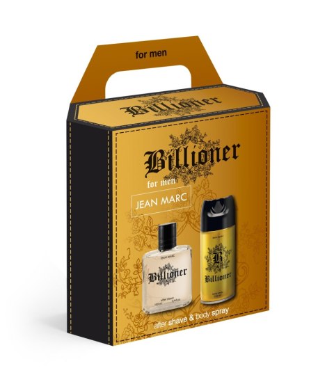 JEAN MARC Billioner Zestaw prezentowy męski - dezodorant 150 ml + woda po goleniu 100 ml