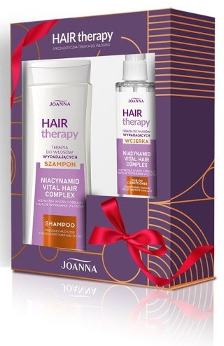 JOANNA Hair Therapy Zestaw prezentowy (szampon 300ml+ wcierka 100ml do włosów wypadających)