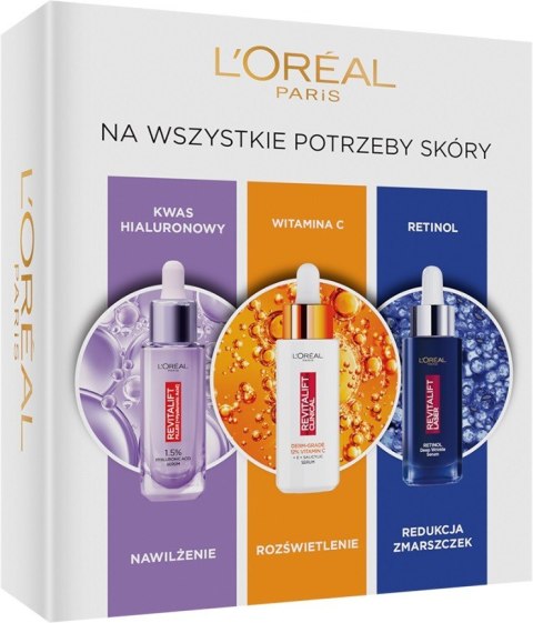 LOREAL Zestaw Prezentowy Revitalift Serum (Clinical+Laser+Filler)