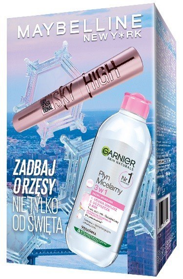 MAYBELLINE Zestaw prezentowy (tusz do rzęs SkyHigh + płyn micelarny 400ml)