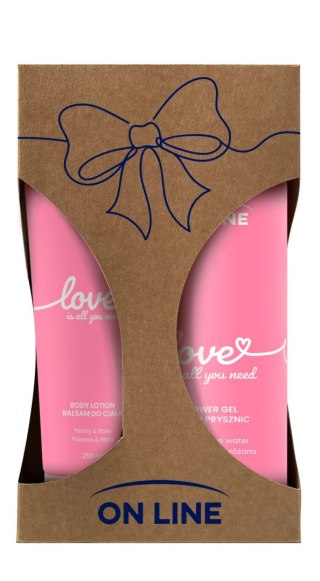 ON LINE Zestaw prezentowy Love Is All You Need (Żel pod prysznic 500ml + Balsam do ciała 250ml)