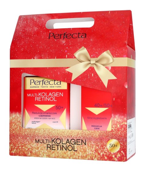 Perfecta Zestaw prezentowy Multi-Kolagen Retinol 50+ (krem na dzień i noc 50ml+krem pod oczy 15ml)