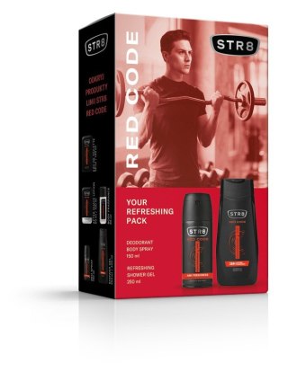 STR 8 Zestaw prezentowy Red Code (Deo spray 150ml+Żel pod prysznic 250ml)