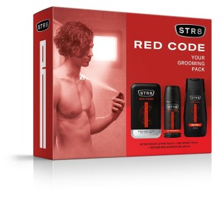 STR 8 Zestaw prezentowy Red Code (Woda po goleniu 100ml+Deo spray 150ml+Żel pod prysznic 250ml)