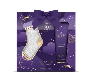 THE LUXURY BATHING COMPANY Zestaw prezentowy Lavender Dreams (balsam do stóp 100ml + skarpetki)