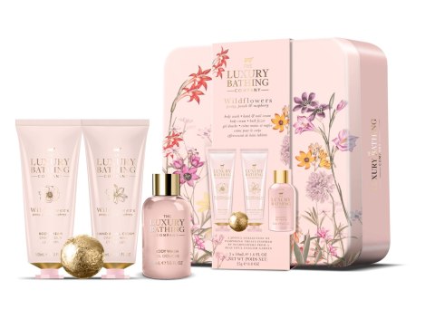 THE LUXURY BATHING COMPANY Zestaw prezentowy Wildflowers - Peony,Peach & Raspberry (puszka) 1op. THE LUXURY BATHING COMPANY Zestaw prezentowy Wildflowers - Peony,Peach & Raspberry (puszka) 1op.