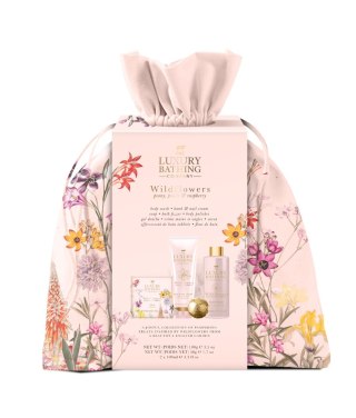 THE LUXURY BATHING COMPANY Zestaw prezentowy Wildflowers - Peony,Peach & Raspberry (woreczek) 1op.