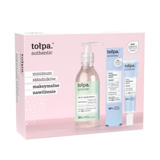 TOŁPA Zestaw prezentowy Authentic 2024 (Żel do mycia twarzy 195 ml + Krem nawilżona skóra 40 ml)