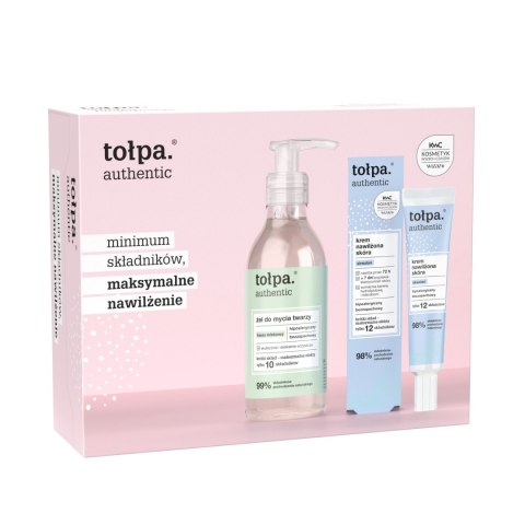 TOŁPA Zestaw prezentowy Authentic 2024 (Żel do mycia twarzy 195 ml + Krem nawilżona skóra 40 ml) TOŁPA Zestaw prezentowy Authentic 2024 (Żel do mycia twarzy 195 ml + Krem nawilżona skóra 40 ml)