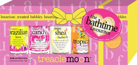 TREACLEMOON Zestaw prezentowy Bathtime Favourites (Żel pod prysznic 4 szt. + Kula do kąpieli 1 szt.) 1 op. - 5 szt.