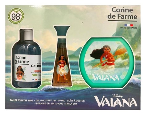 CORINE DE FARME Disney Zestaw prezentowy Vaiana (woda toaletowa 30ml + Żel pieniący 3w1 300ml + Pudełko na przekąski)