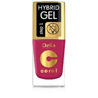 DELIA COSMETICS Coral Hybrid Gel Lakier hybrydowy do paznokci nr 103 Juicy Raspberry 11ml