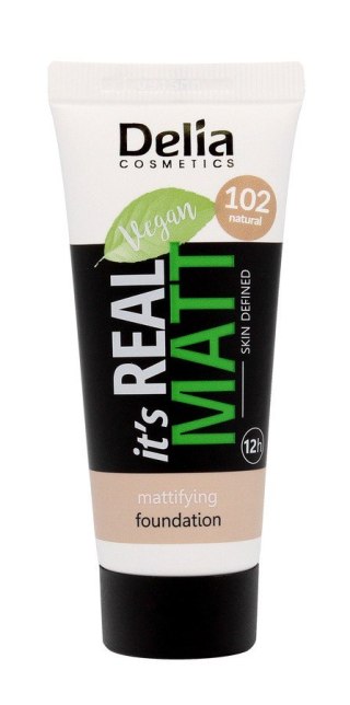 DELIA Real Matt 102 podkład natural 30ml new