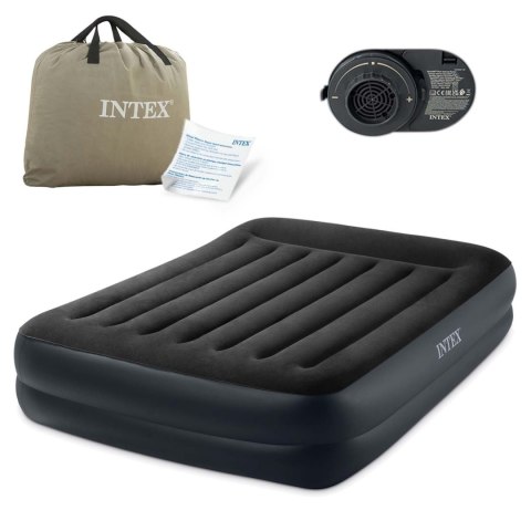 Materac dmuchany z wbudowaną pompką elektryczną INTEX 64124 Materac dmuchany z wbudowaną pompką elektryczną INTEX 64124